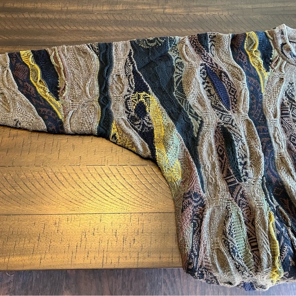 Rare Vintage Early 90s 100% Authentic Coogi Sweater Wool Multicolor Sz L NWOT 🔥 - Picture 6 of 10